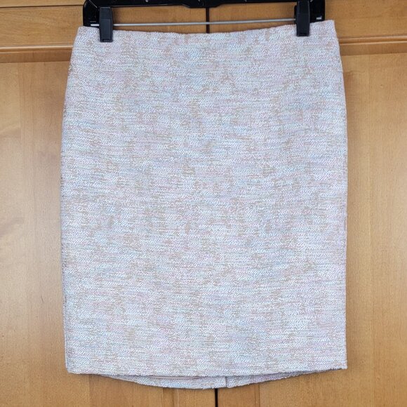 NWT Ann Taylor Factory Multicolor Pastel Textured Pencil Skirt - 4P - Picture 7 of 9